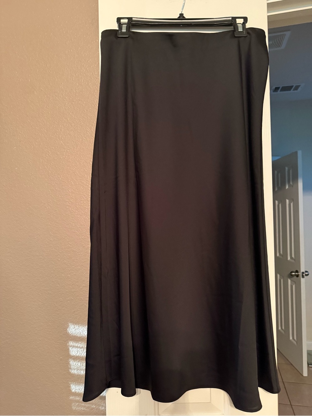 J. Crew Dark Black Satin Skirt